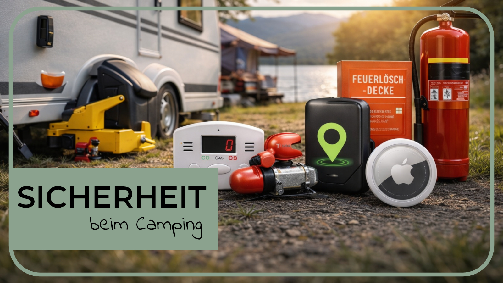 Sicherheitsgadgets und Geräte beim Camping